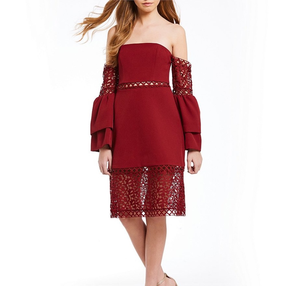 Keepsake lace strapless dress size large
